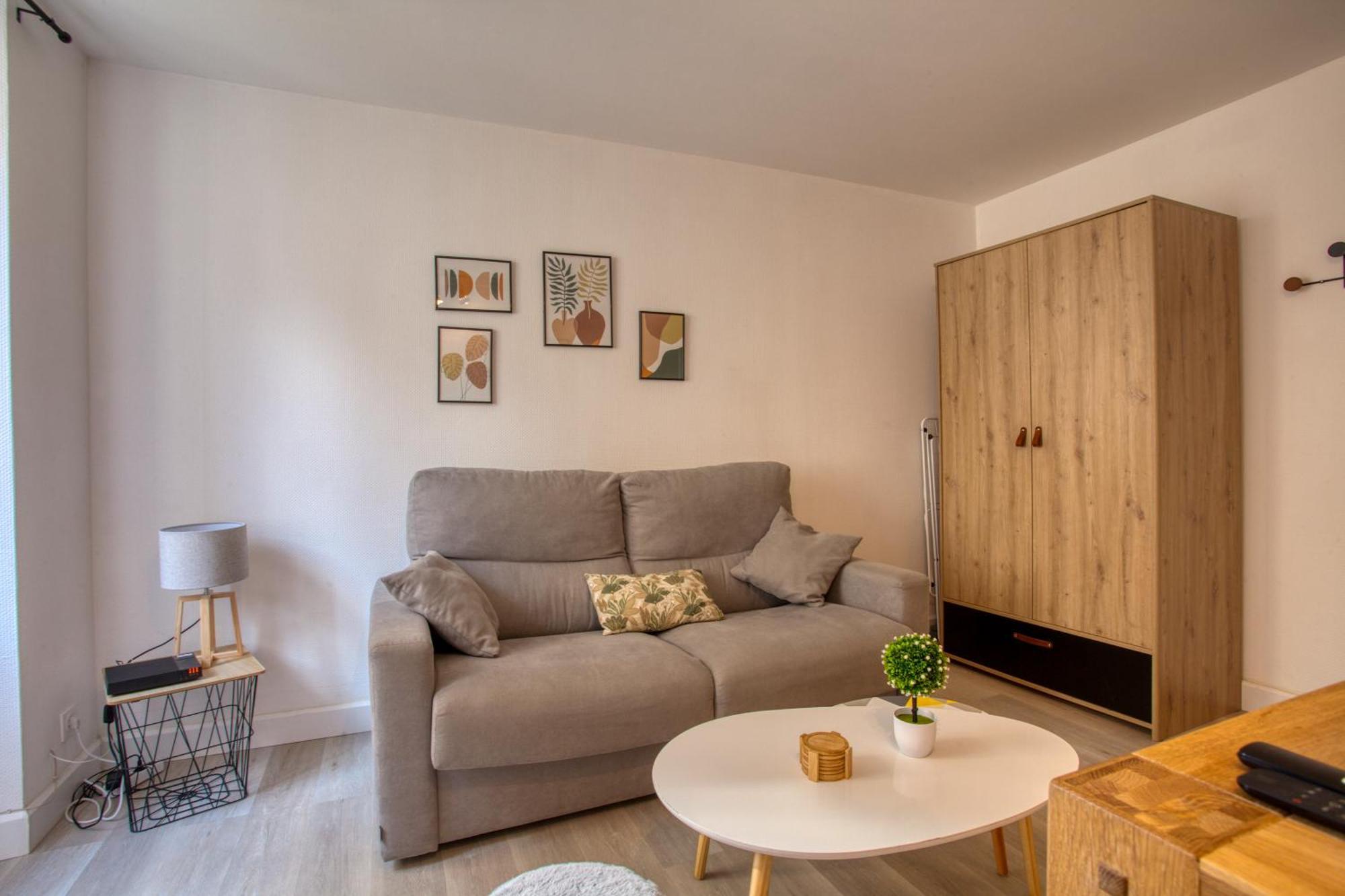 Apartment 2 Pieces Climatise, 100m Du Centre, 